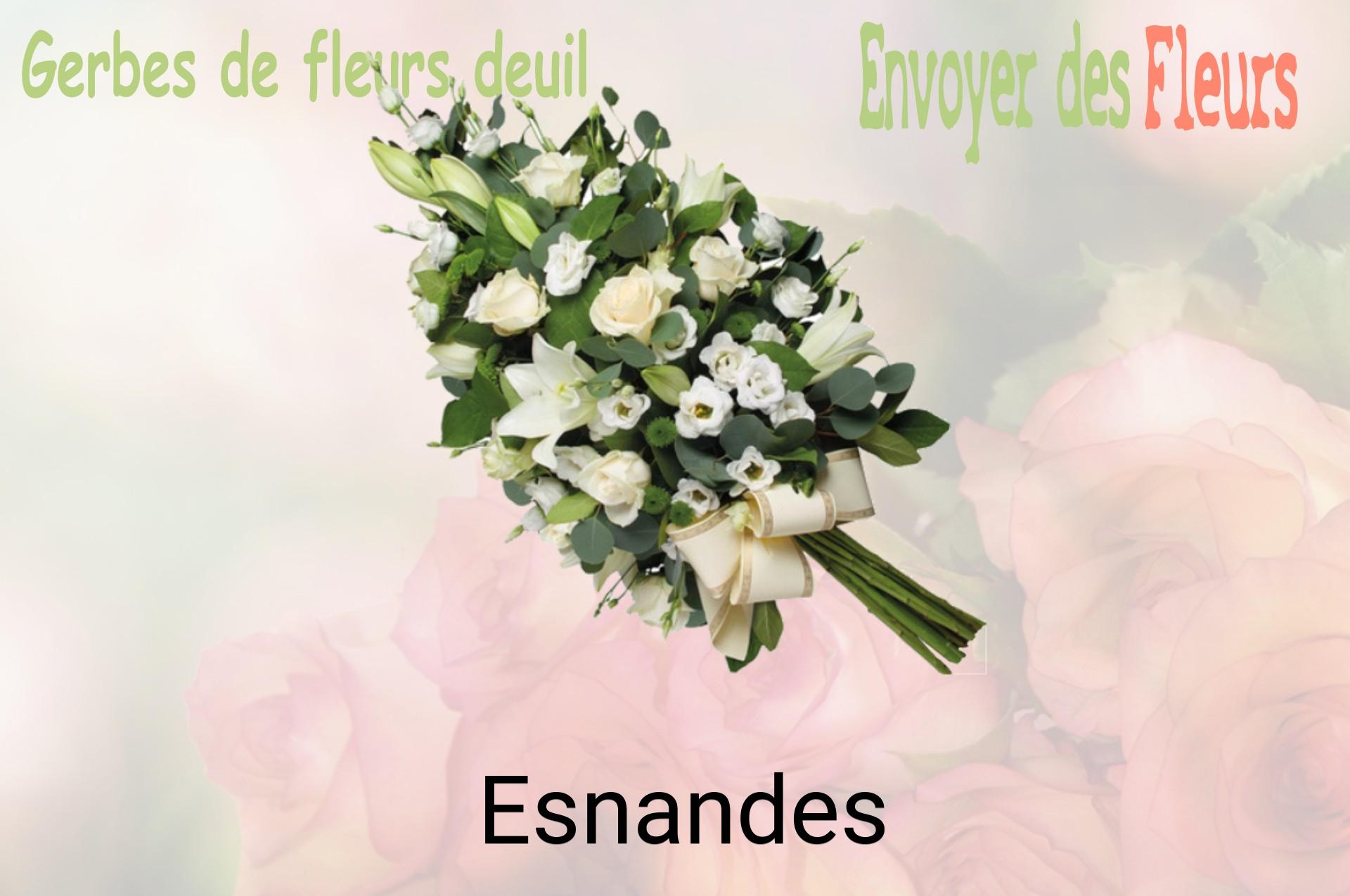 Gerbe de fleurs de deuil livrée à Esnandes